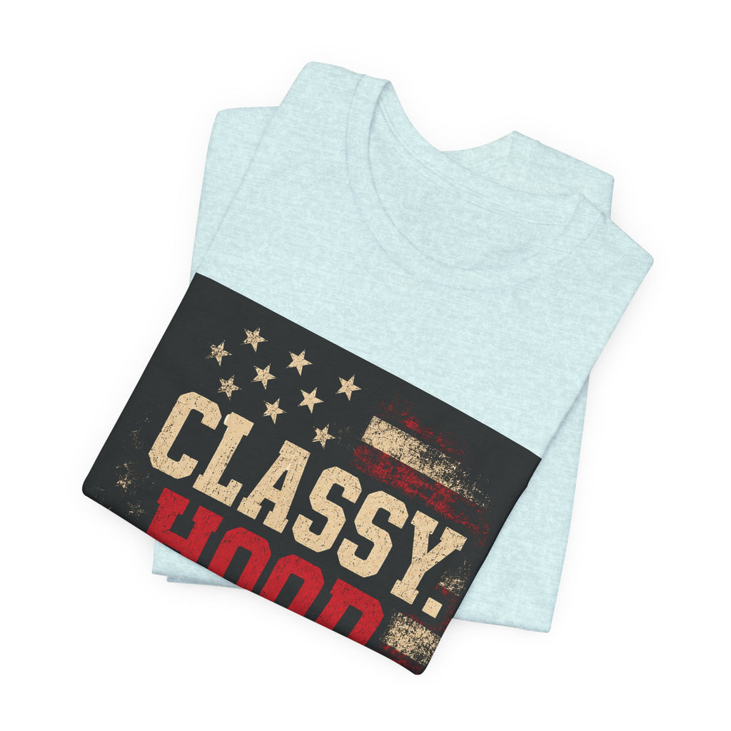 Classy Hood Blessed Tee — Patriotic Vintage Graphic Shirt