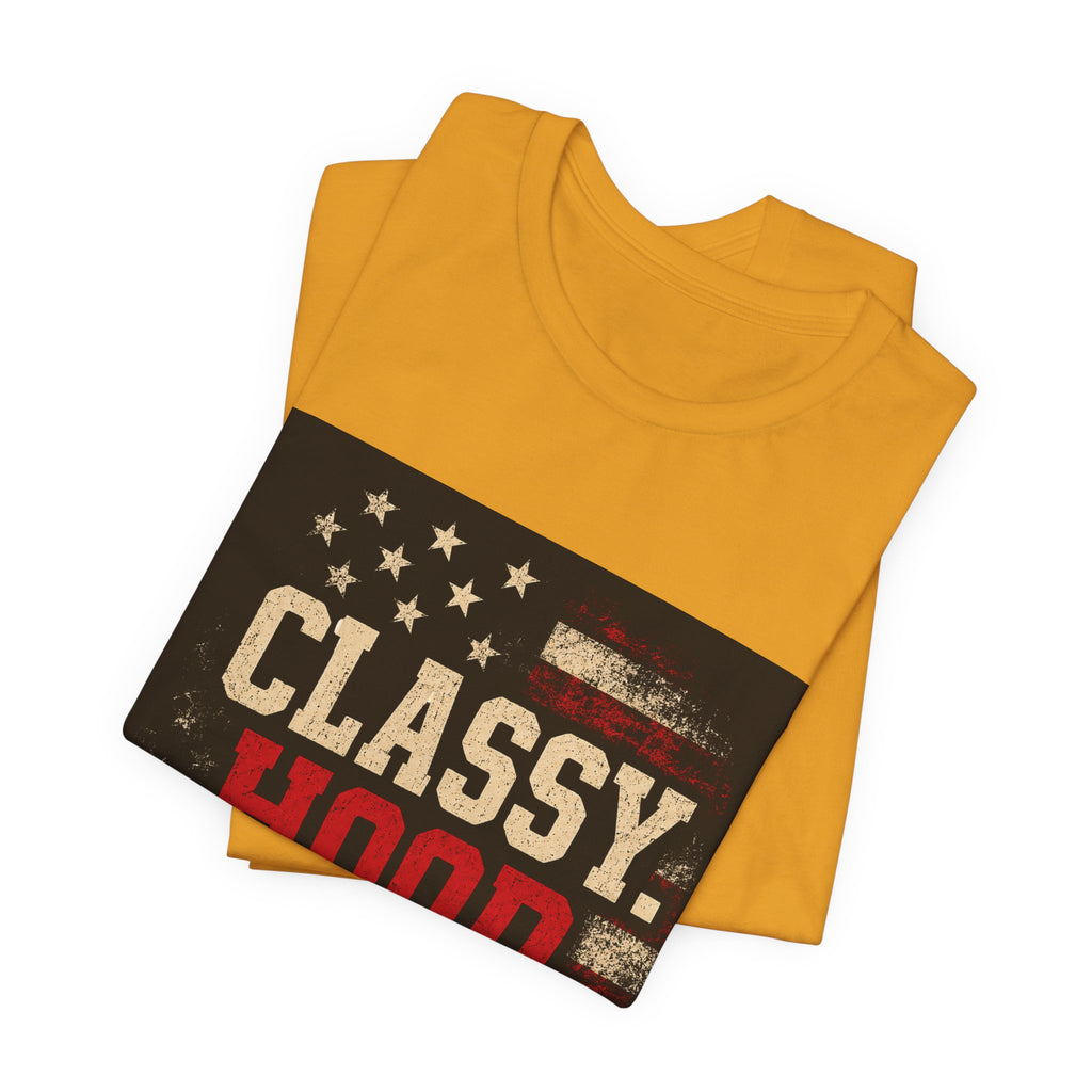 Classy Hood Blessed Tee — Patriotic Vintage Graphic Shirt