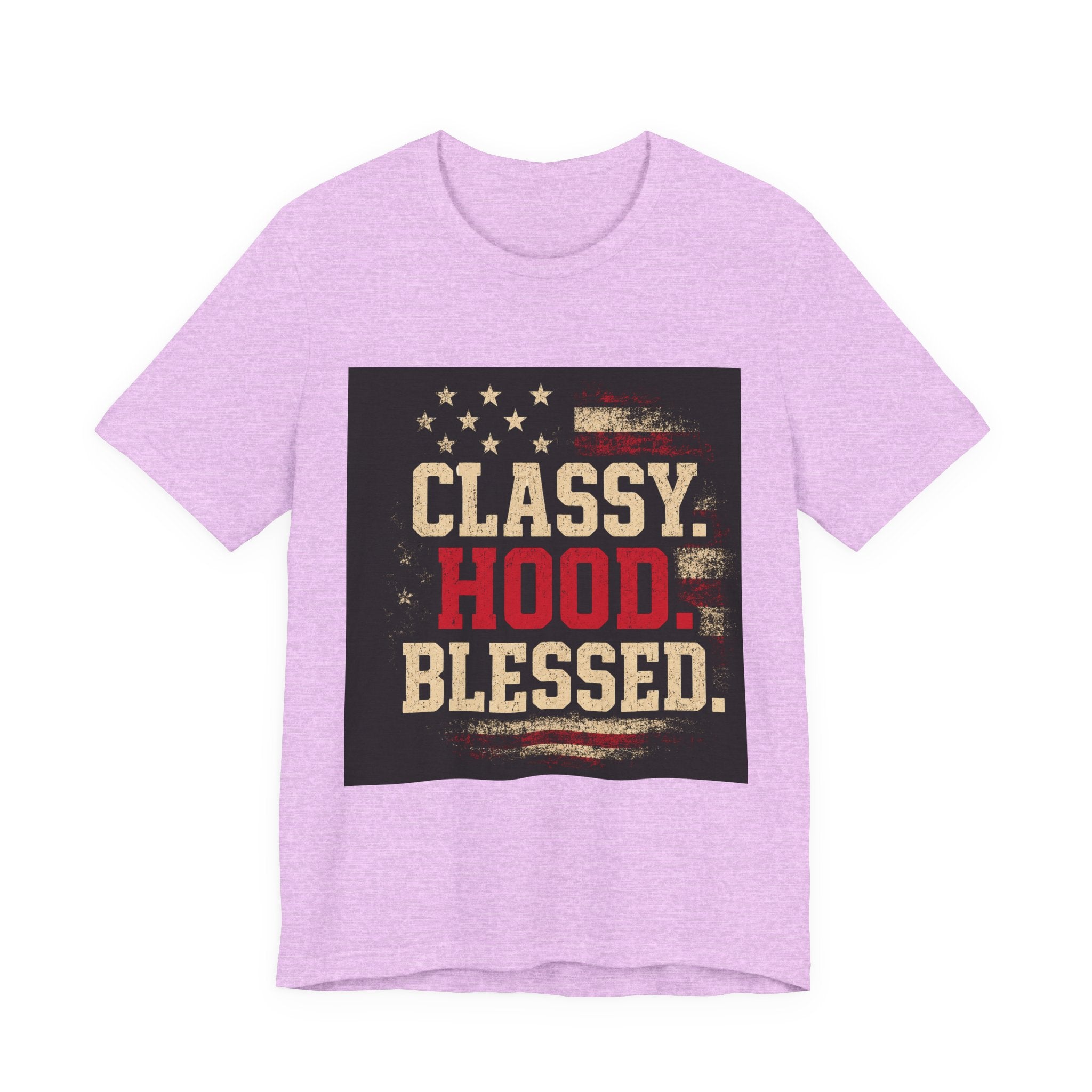 Classy Hood Blessed Tee — Patriotic Vintage Graphic Shirt