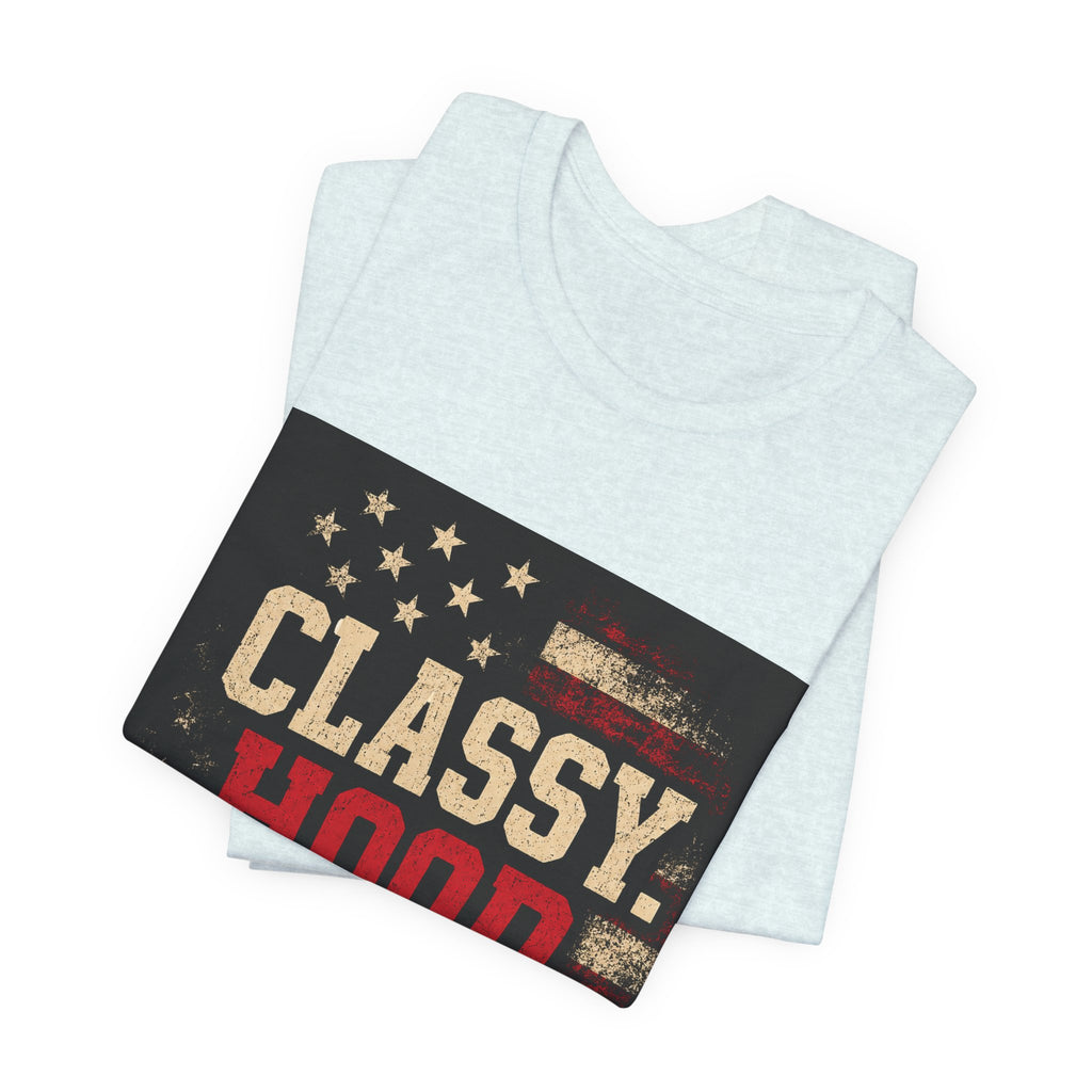 Classy Hood Blessed Tee — Patriotic Vintage Graphic Shirt