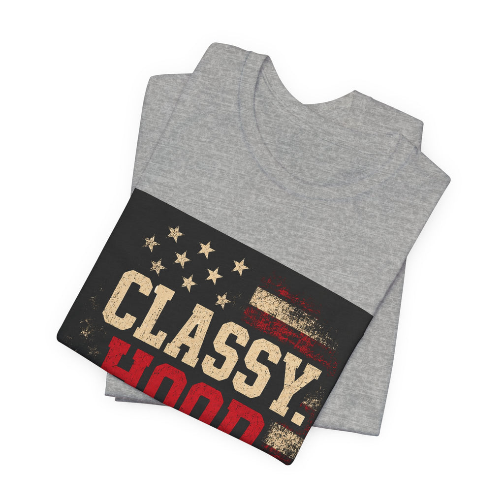 Classy Hood Blessed Tee — Patriotic Vintage Graphic Shirt