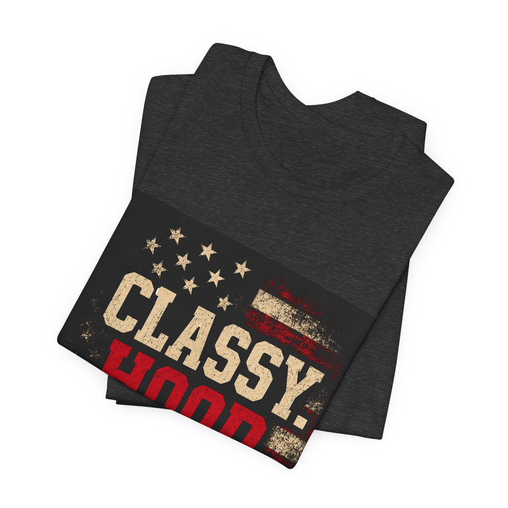Classy Hood Blessed Tee — Patriotic Vintage Graphic Shirt