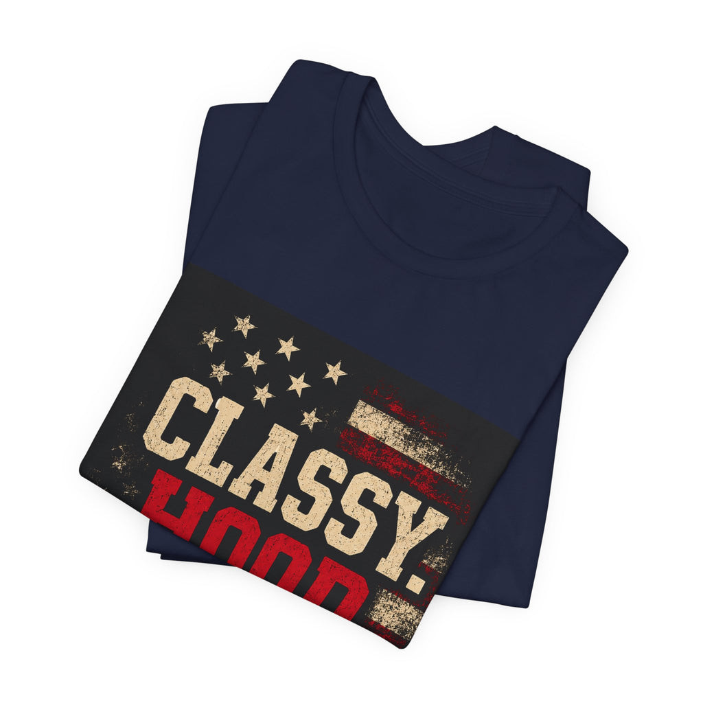 Classy Hood Blessed Tee — Patriotic Vintage Graphic Shirt