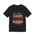 Classy Hood Blessed Tee — Patriotic Vintage Graphic Shirt